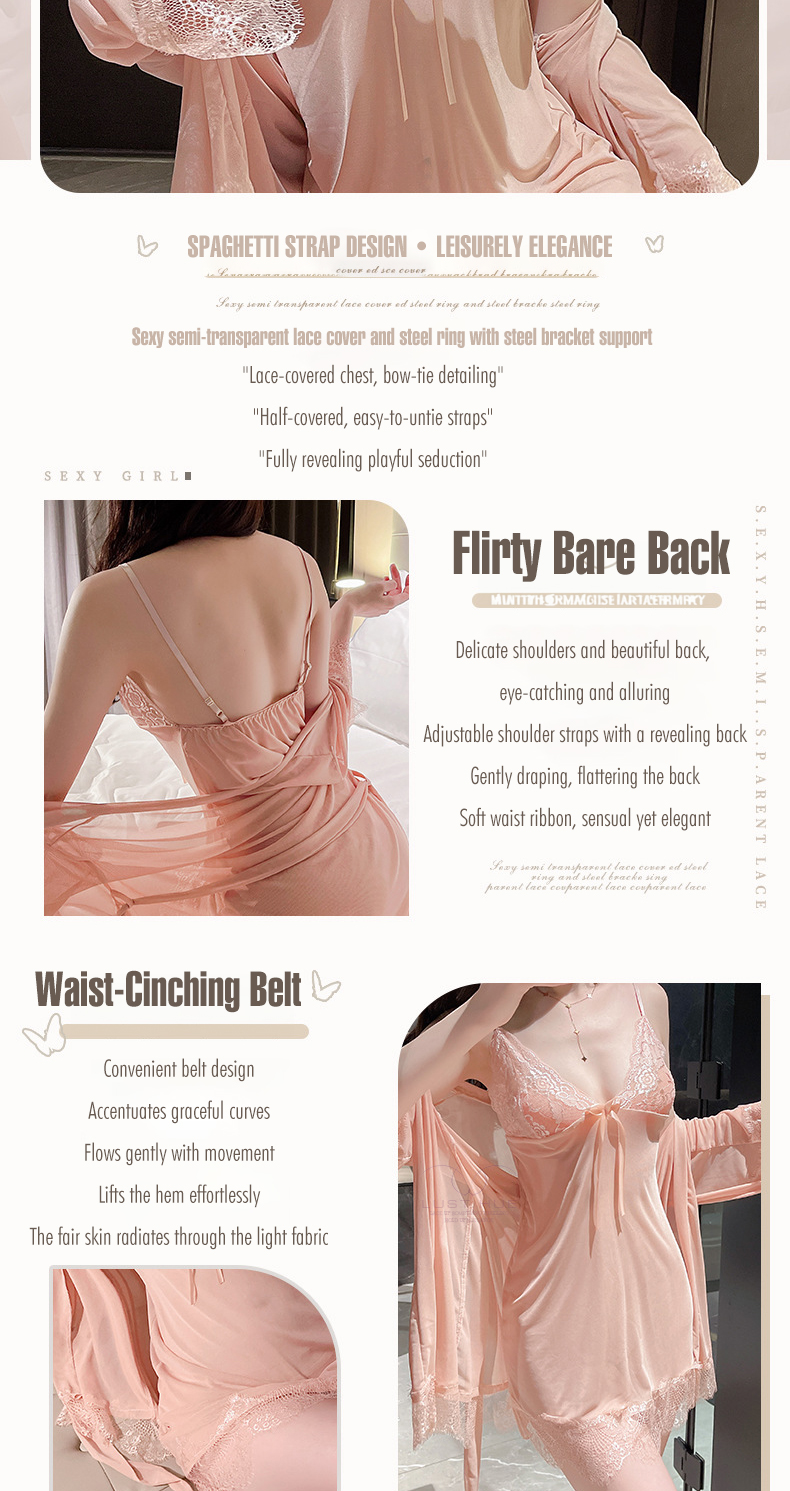 Babydoll Lingerie Sexy Nightdress Thong Set Underwear