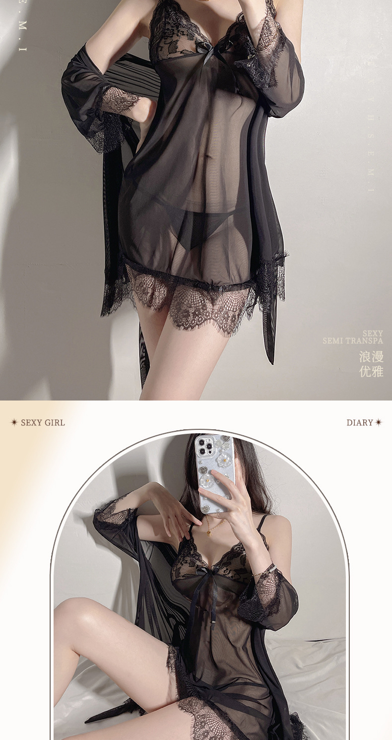Babydoll Lingerie Sexy Nightdress Thong Set Underwear