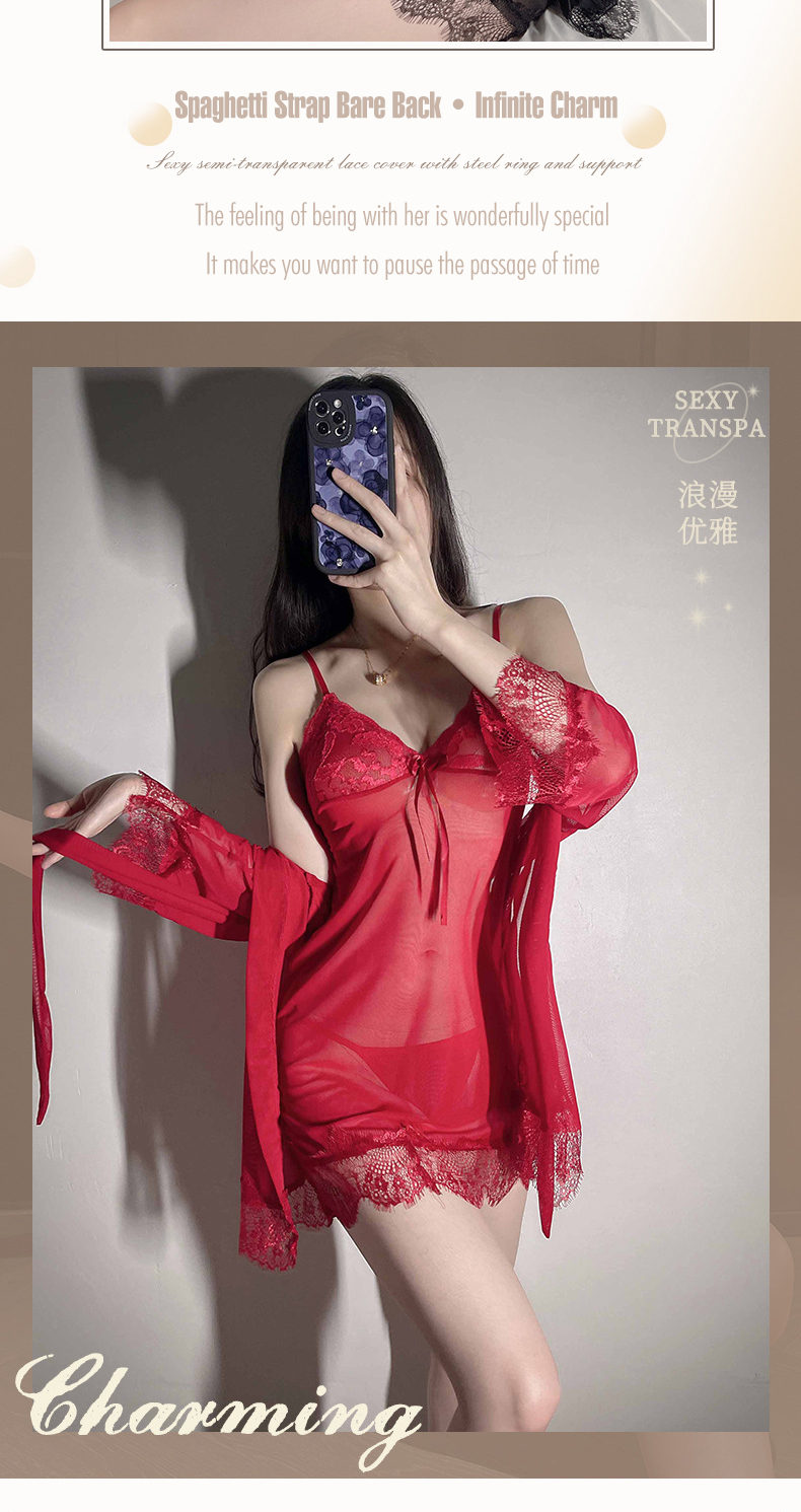 Babydoll Lingerie Sexy Nightdress Thong Set Underwear