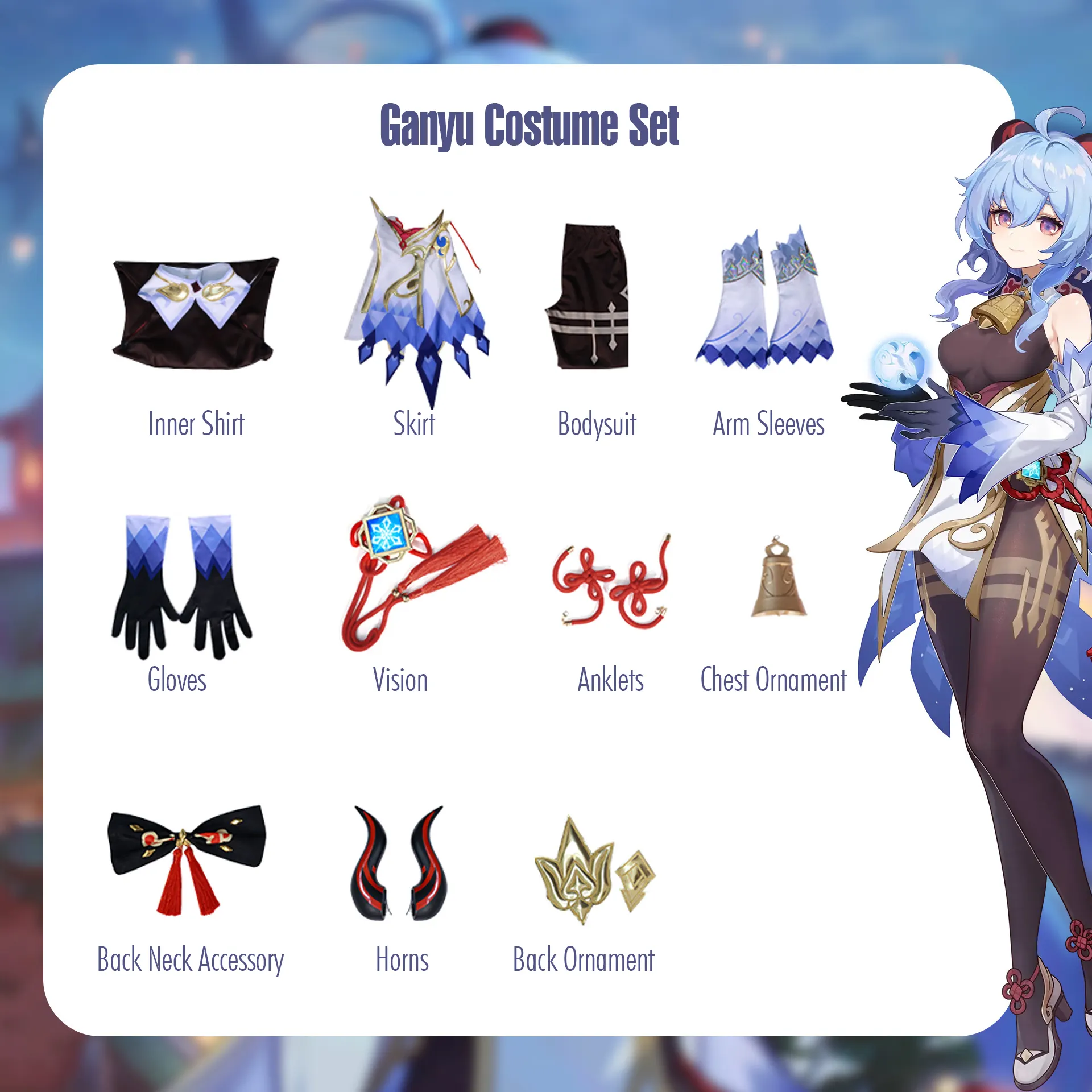 Ganyu Cosplay Cosplay Costume Animation Suit