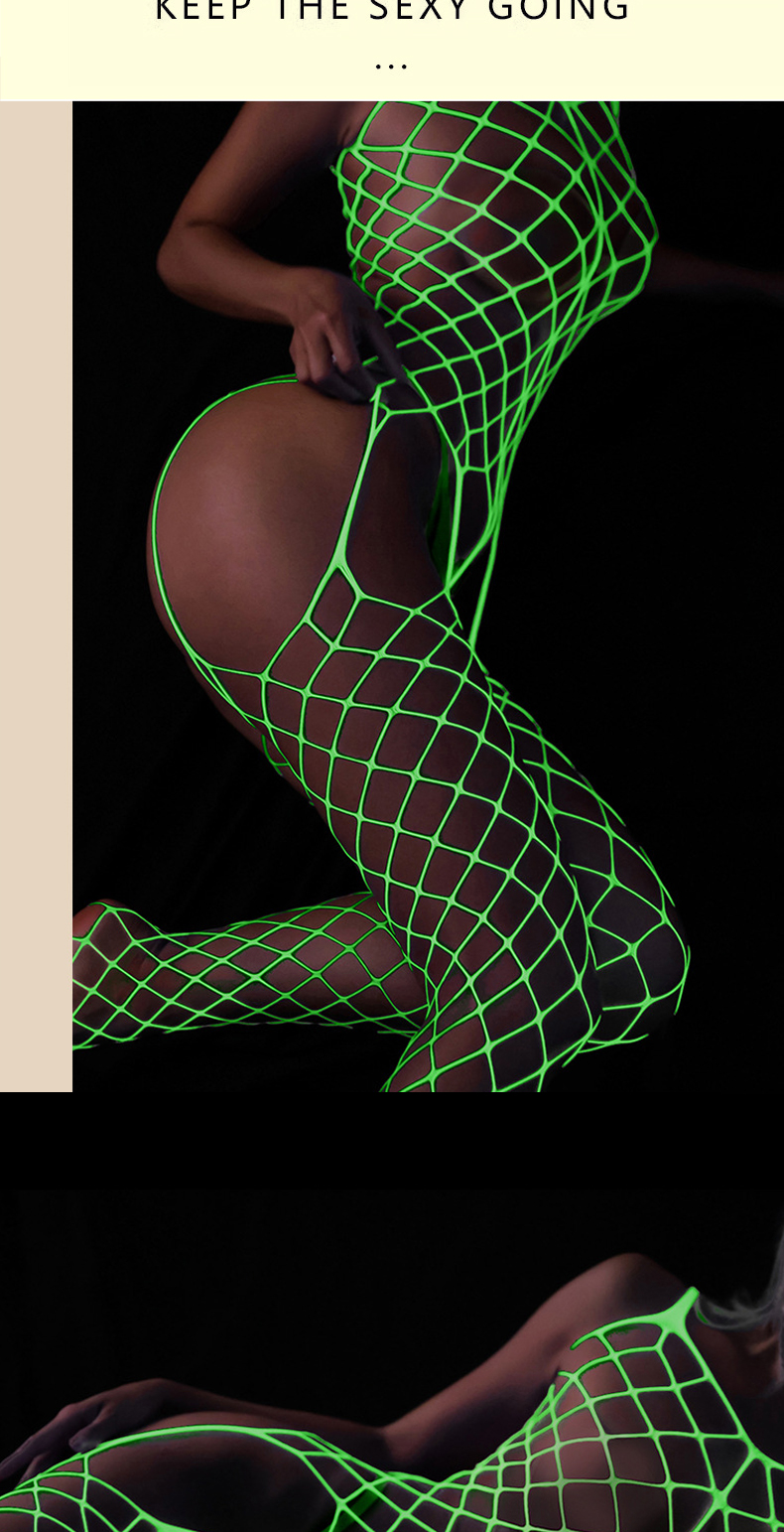 Glow In The Dark Lingerie Sexy Night Light Fishnet Tights