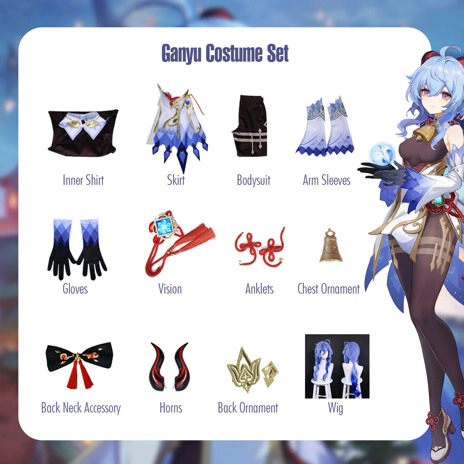 Ganyu Cosplay Cosplay Costume Animation Suit