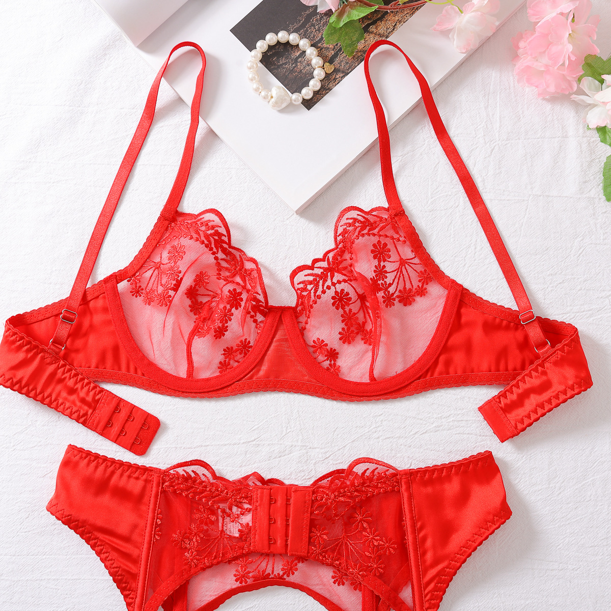 Emerald Green Lingerie Sexy Bra and Penty Set