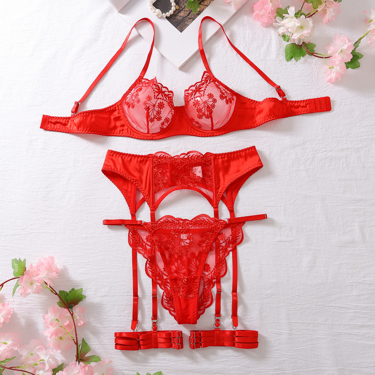 Emerald Green Lingerie Sexy Bra and Penty Set