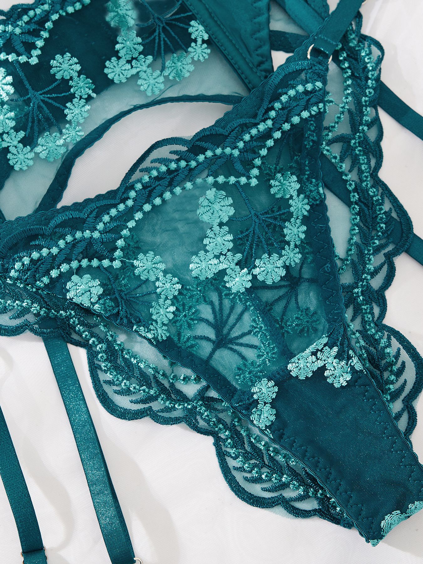 Emerald Green Lingerie Sexy Bra and Penty Set