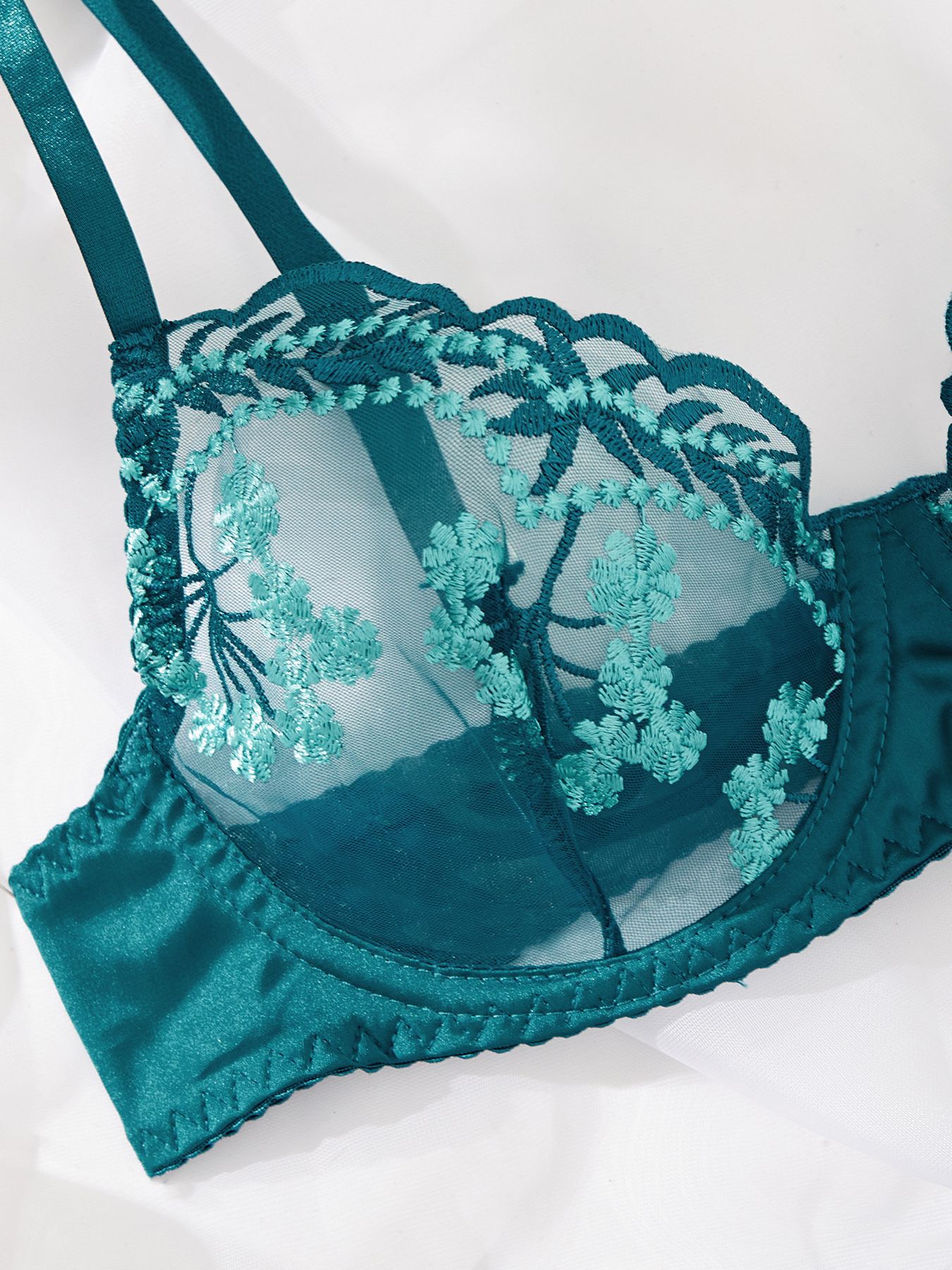 Emerald Green Lingerie Sexy Bra and Penty Set