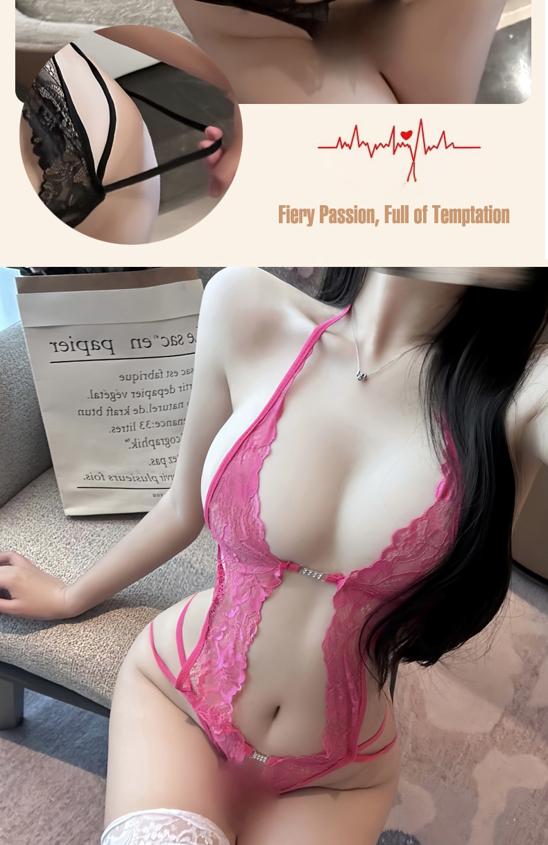 Halter Top Seduction See Through Sexy Lingerie For Cheap