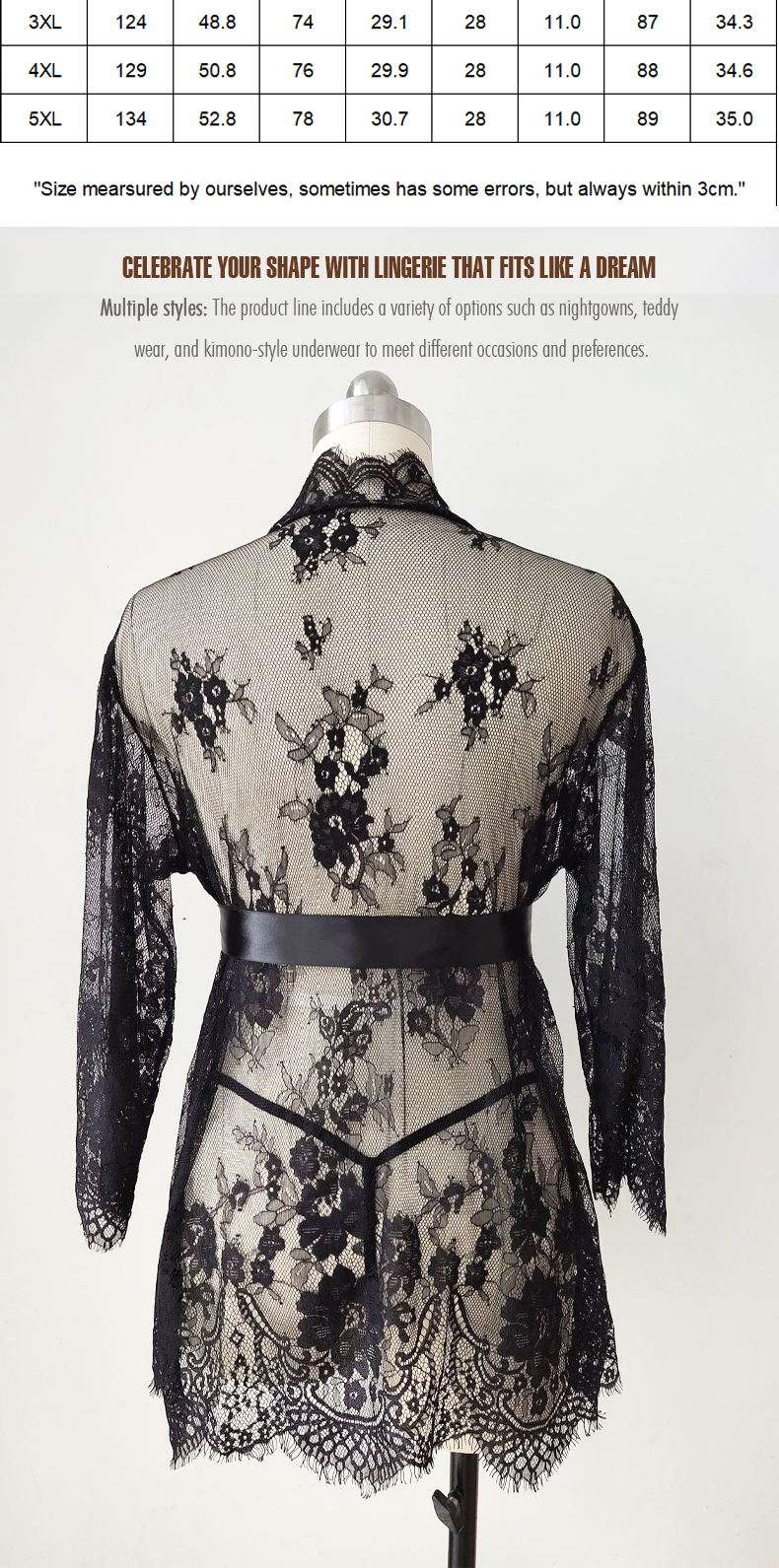 Black Lady Sexy Lingerie For Women Plus Size