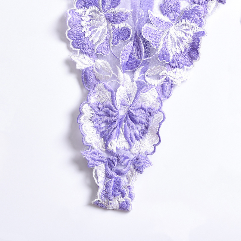 Lavender Lingerie Lace See Through Underwear For Women
