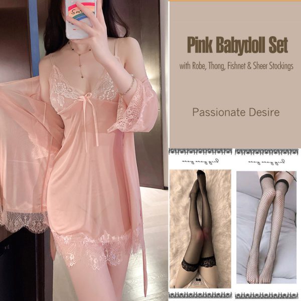 Babydoll Lingerie Sexy Nightdress Thong Set Underwear