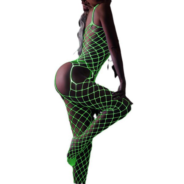 Glow In The Dark Lingerie Sexy Night Light Fishnet Tights