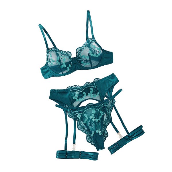 Emerald Green Lingerie Sexy Bra and Penty Set