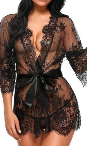 Black Lady Sexy Lingerie For Women Plus Size