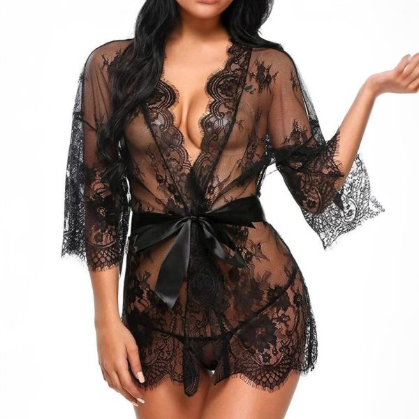 Black Lady Sexy Lingerie For Women Plus Size